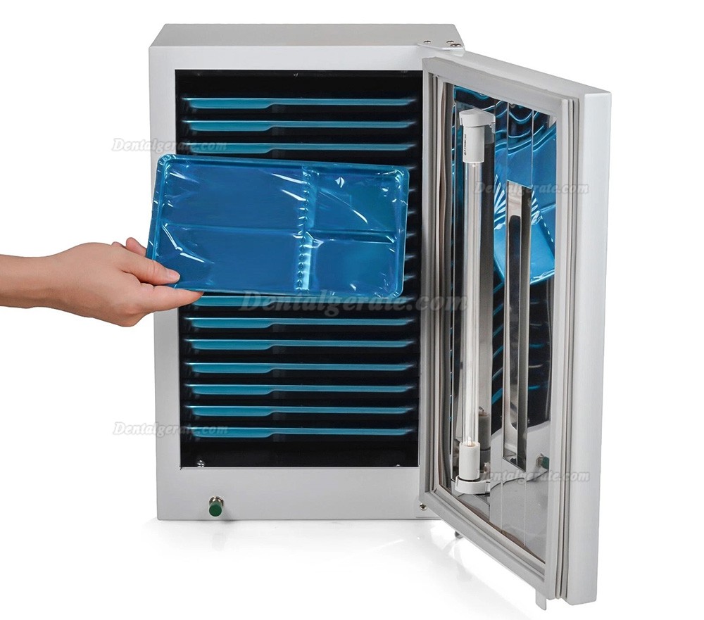 27-Liter-Dentaldesinfektionsschrank mit UV-Ozon-Sterilisator, Touchscreen und Timer